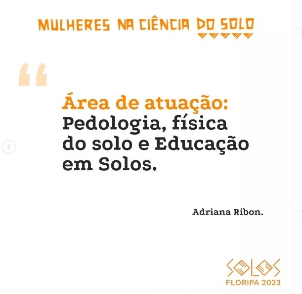 cbcs2021's tweet photo. "Mulheres na Ciência do Solo"

Iniciando a divulgação de nossas Autoras!

Professora e Doutoranda da UEG - unidade de Palmeiras de Goiás. Trabalha na área de Pedologia, Física do solo e Educação em Solos.

Vem com a gente e fica ligado que logo tem mais! https://t.co/vx3vlEoH8s