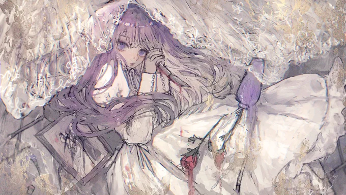 【お知らせ】明日夢かなえ様のエリカの憂いの歌ってみたのイラストを担当させていただきました。ガラス越しのような透明感のある涼しげな歌声が素敵ですのでぜひ聴いてみてください。お洒落な動画に仕上げてくださり嬉しいです。この度はご依頼いただきありがとうございました!  