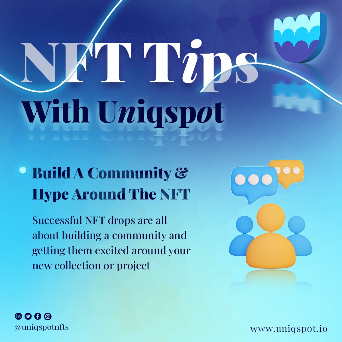 Uniqspotnfts's tweet photo. NFT Tipπ‘ Build a Community & Hype Around The #NFT
Follow @Uniqspotnfts
#uniqspot #letsgetspot #OpenSeaNFT #NFTCommunity #NFTFam #NFTGiveaways #NFTdrops #NFTProject #cryptocurrency https://t.co/AWGLw5CHNq