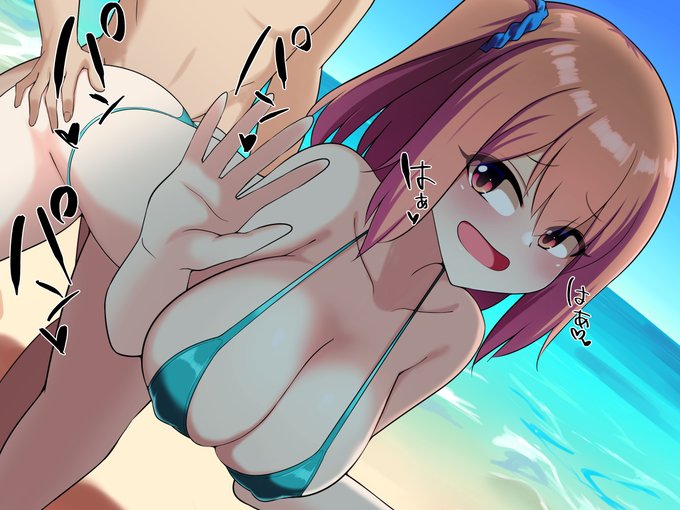 妹ちゃんと海水浴 