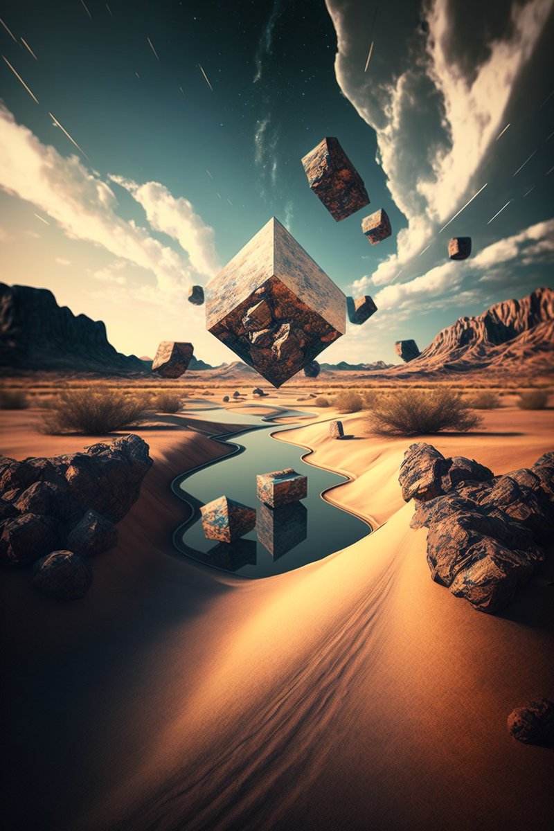 aCelestiq's tweet photo. 🔷Secret Oasis in the parallel desert🔷
#GM #AIart #AIArtistCommunity #NFTs #NFTProject #desert #landscape #landscapephotography #dreamers #Nightsky #paralleldimensions #dimensions #Timeless #art #antigravity #oasis https://t.co/O70AR7M6Z3