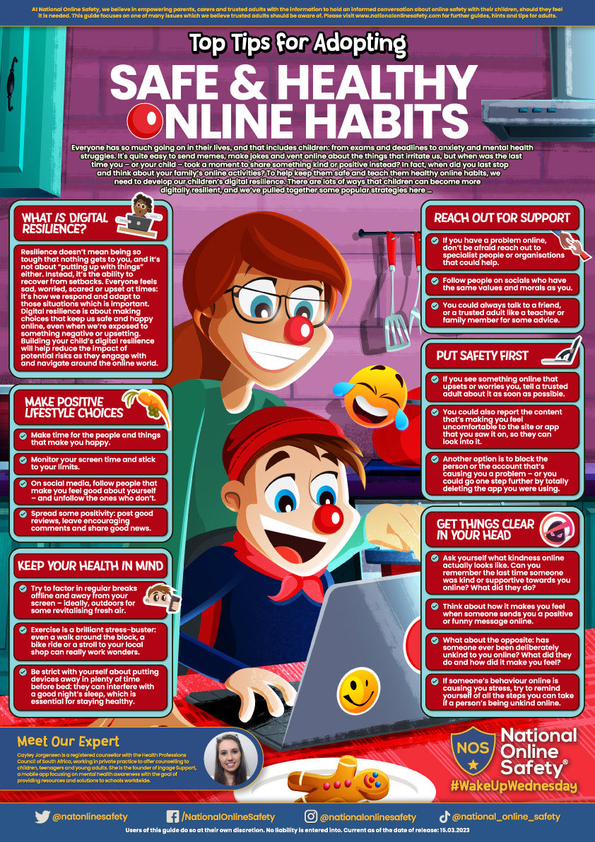 JBrown_SH's tweet photo. Take care of your mind while connected online with our guide to healthy online habits! From reducing screen time to practicing digital self-care, we've got you covered. Embrace a balanced and mindful approach to your online life with these essential tips. #safeonlinehabits https://t.co/SP1Xcgllve