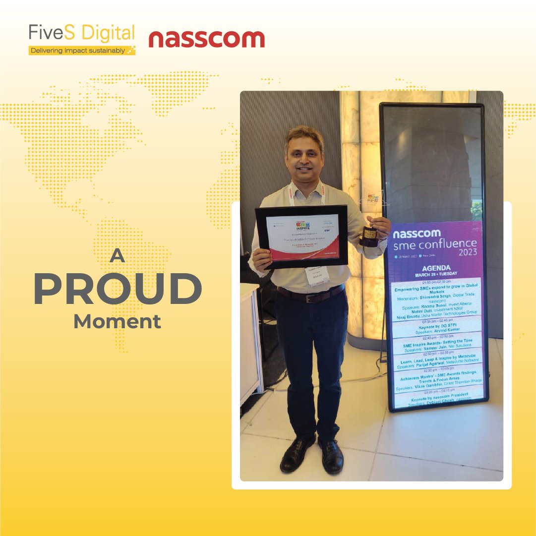 FiveS Digital is honored to have won the prestigious @nasscom award for 'Excellence in Diversity and Inclusion Practice'! 🏆🎉 #Award #Diversity #Inclusion #DEI #FiveSters #Recognition #ExcellenceInDiversityAndInclusionPractice #NASSCOM #DiversityMatters #InclusionIsKey