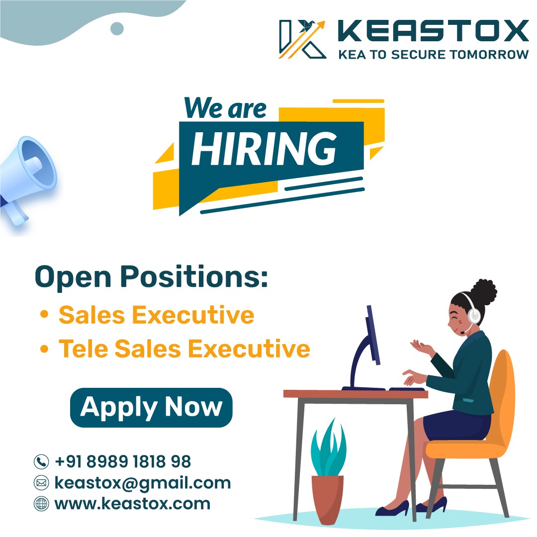 Urgent Recruitment:
Interested candidate can call or whatsapp on +91 8989181898
Email: keastox@gmail.com

#KEASTOX #Hiring #jobs #jobopening  #salesexecutive #salesexecutivejobs #Telesales #telesalesjobs #jobopportunity #jobsearch  #jobsinahmedabad #salesexecutivejobs #ahmedabad