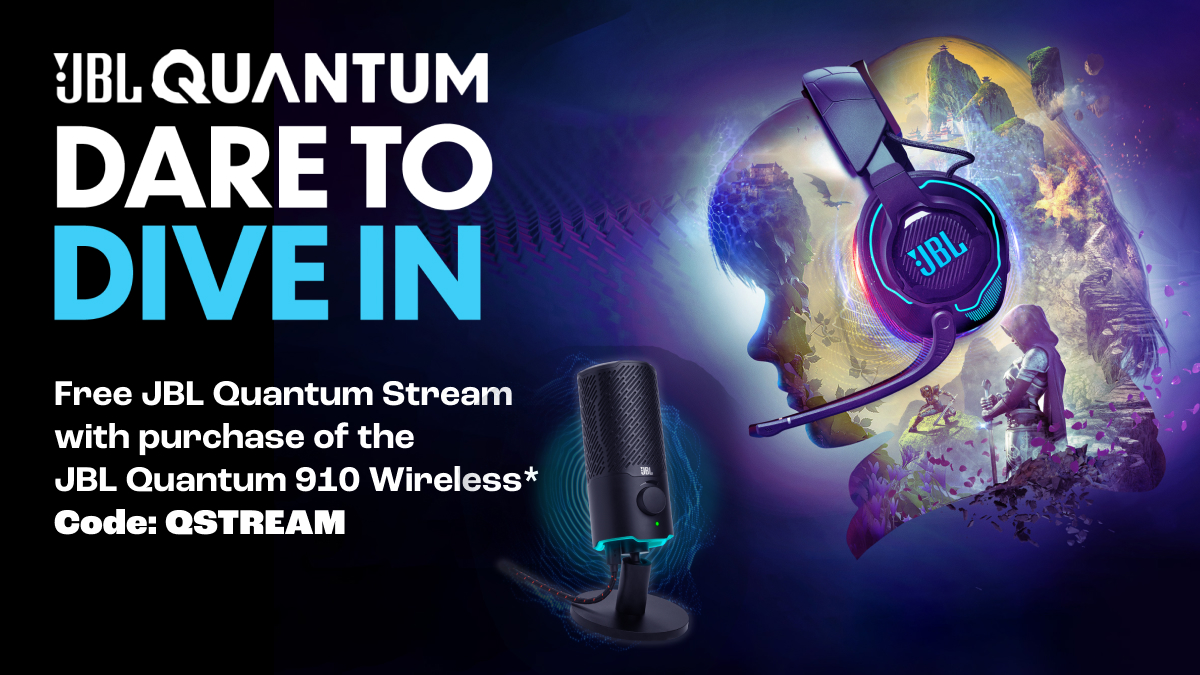 JBL Quantum on X: One week reminder! 🗣 Amplify your gaming experience by  getting a FREE JBL Quantum Stream when you purchase a JBL Quantum 910  Wireless headset! Use code QSTREAM at