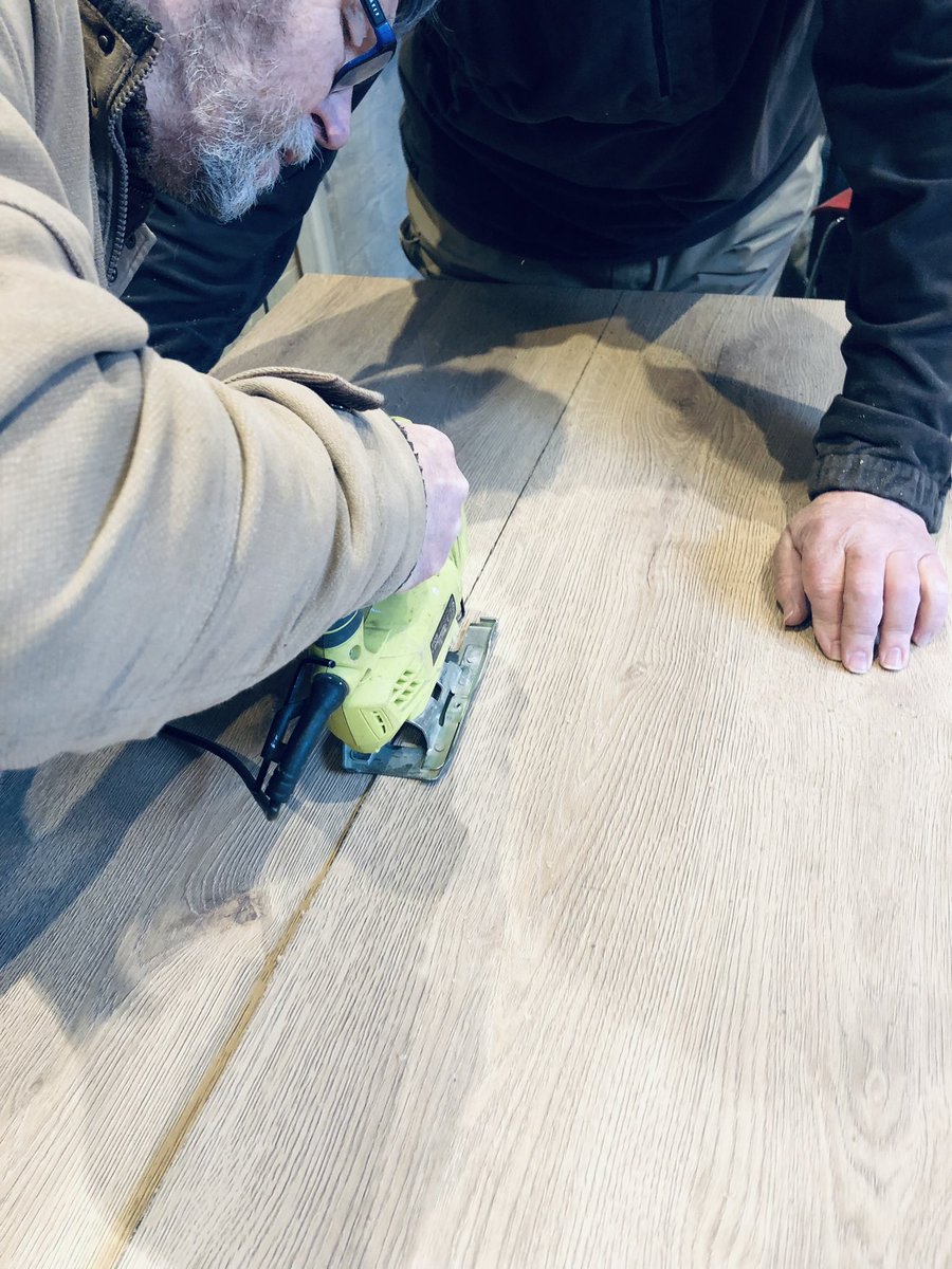 DavenhamPlayers's tweet photo. Busy morning in the theatre this morning. Technical Tuesday and production team meeting for our May production of #HappyFamilies. Decisions made about set, costume and props! πππ©βπ©βπ¦βπ¦π #measuretwicecutonce #amdram #lightingcrew #backstagecrew #Hartford #Northwich #theatre #Winsford https://t.co/NcglqufpUW