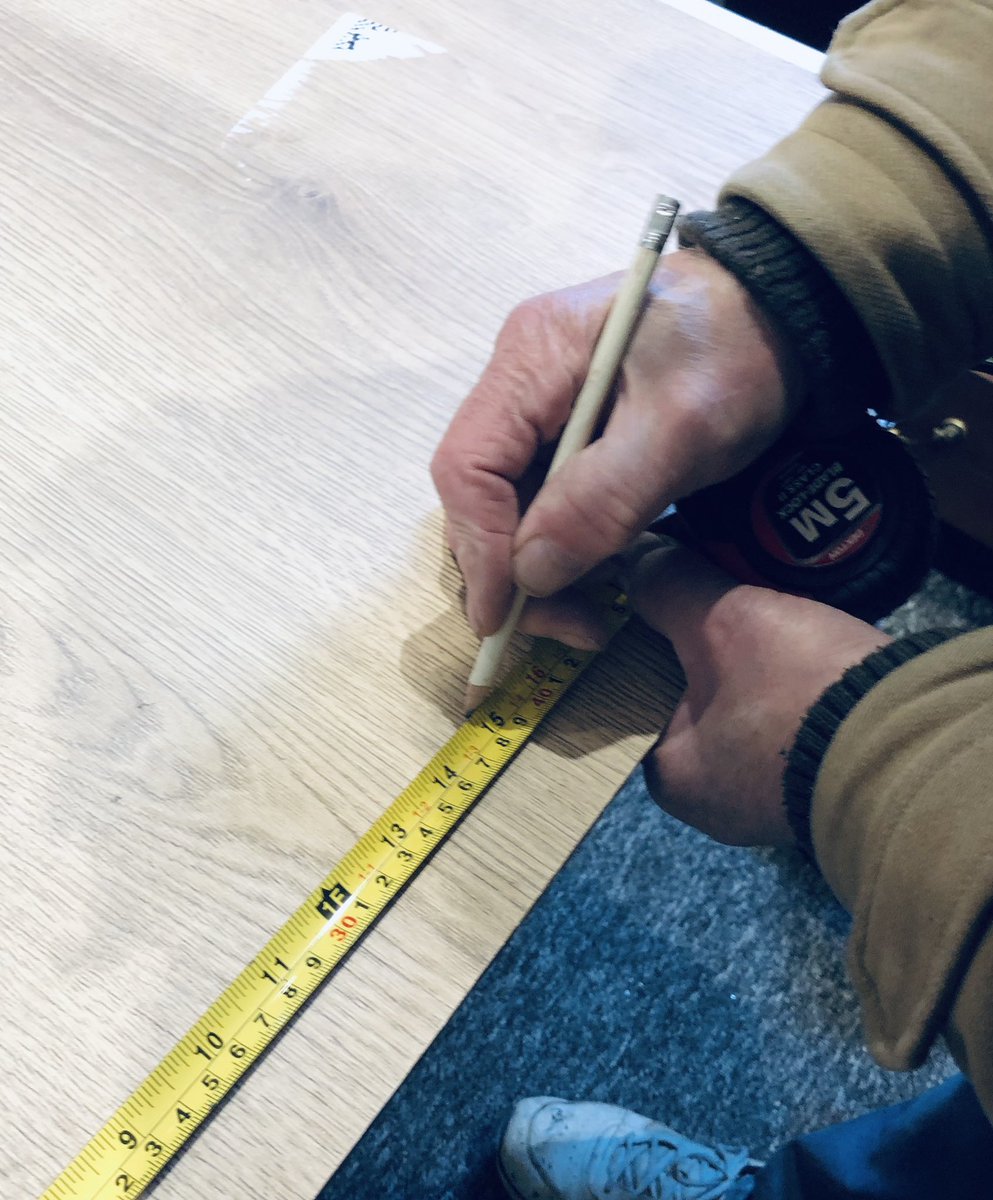 DavenhamPlayers's tweet photo. Busy morning in the theatre this morning. Technical Tuesday and production team meeting for our May production of #HappyFamilies. Decisions made about set, costume and props! πππ©βπ©βπ¦βπ¦π #measuretwicecutonce #amdram #lightingcrew #backstagecrew #Hartford #Northwich #theatre #Winsford https://t.co/NcglqufpUW