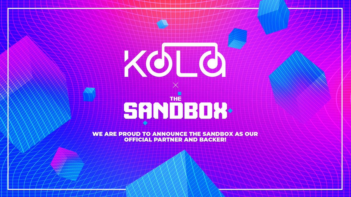 KOLA is proud to announce @TheSandboxGame as our official partner and backer! We can't wait to share more information with the community and expand our relationships within web3. Celebrate with us and win yourself a spot in our KOLA journey! premint.xyz/-kola-x-sandbo…