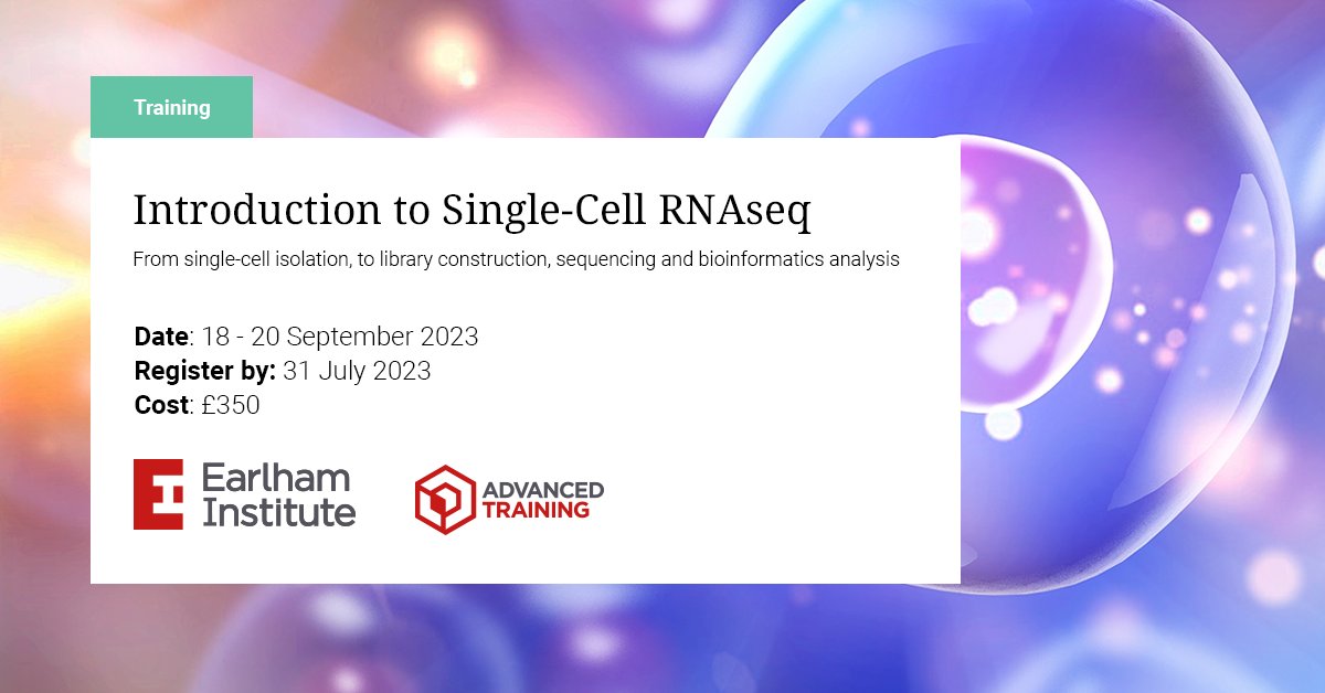 ☑ Registration has now opened for our Intro to #SingleCell #RNAseq workshop later this year.

🔬 From experimental design to hands-on lab sessions and bioinformatics analysis, we'll walk you through the full single-cell workflow. #EItraining

➡ okt.to/0B3MxX