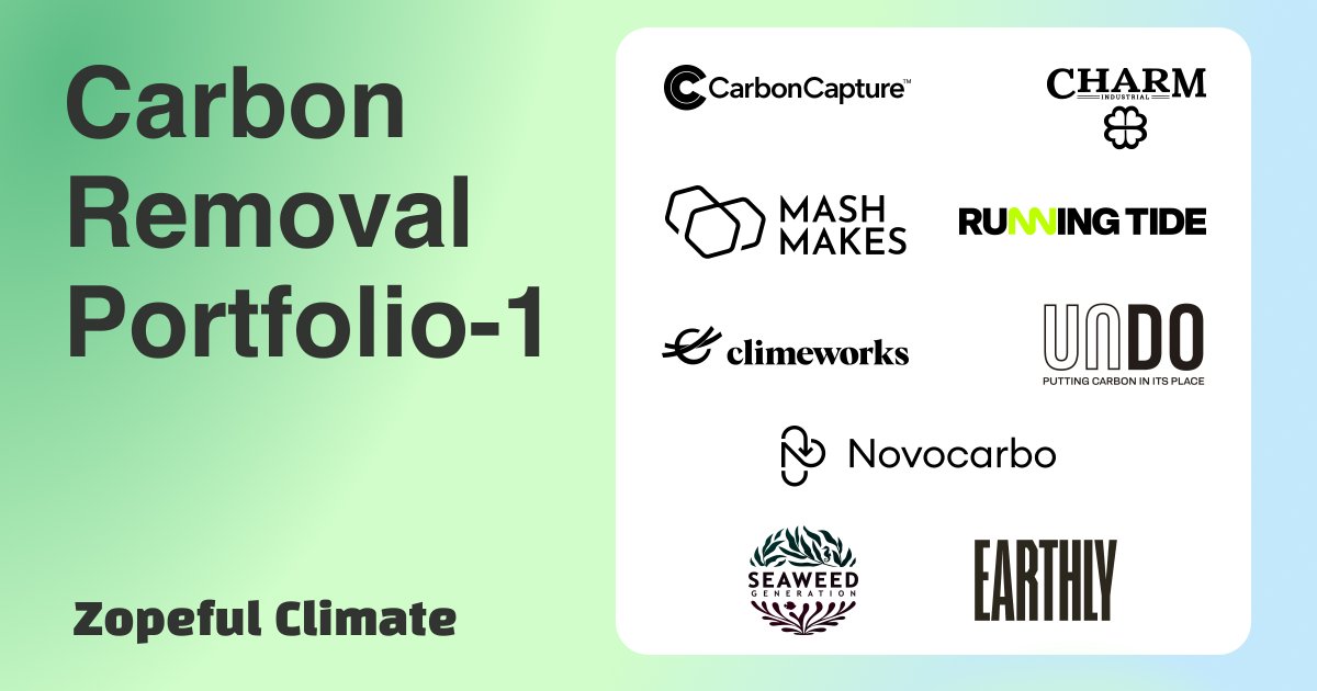 AdamolaC's tweet photo. Huge news! We @zopeful_hq are excited to show you all our progress 💚

Our Carbon Removal Portfolio started purchasing CDR from a curated, leading range of orgs doing amazing work around the world

Take a look 👇
https://t.co/SLOc010Sb2

#carbonremoval #climatechange #climatetech https://t.co/DXNa7wkpl5