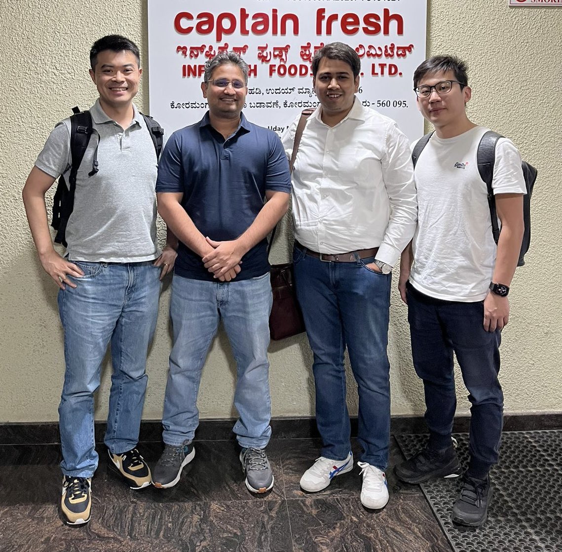 世界最大のシーフードサプライチェーン企業への道が見えてきました。めちゃくちゃエキサイティング！
On-track to become the largest seafood supply chain company of the world! Exciting journey ahead! 
<a href="/ksutham/">Utham</a> <a href="/captainfresh_in/">Captain Fresh</a> <a href="/rajeevranka2/">Rajeev Ranka</a> <a href="/IncubateFund/">Incubate Fund</a>
