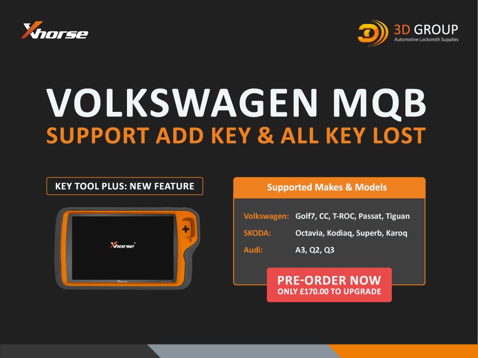 Updated info on our product page!

Click below to see a video from Xhorse ⬇️

ow.ly/skYo50NtGeo

#3DGroupUK #AutoLocksmithTools #Xhorse #KeyCutting #KeyProgramming