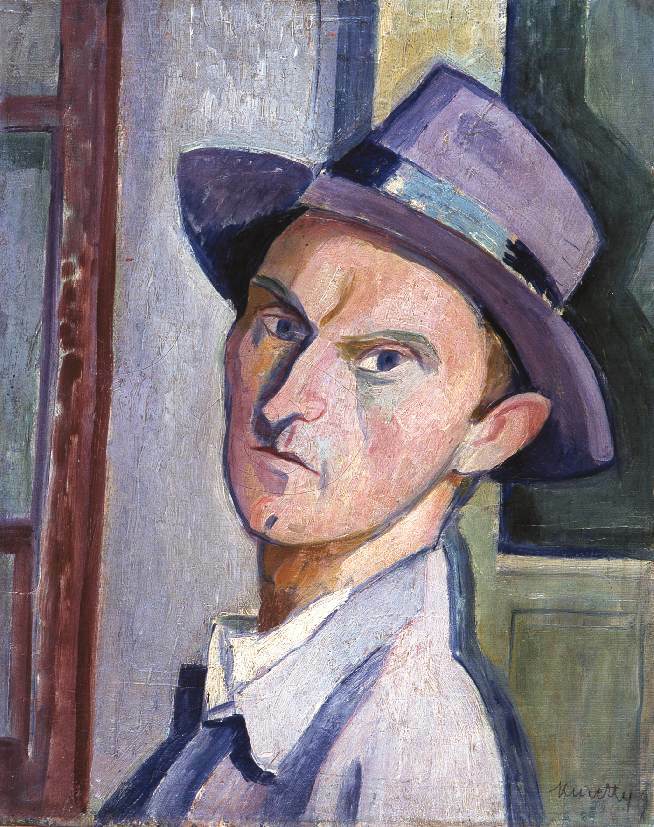 Self Portrait in a Purple Hat, 1929 #janos #kmettyjanos wikiart.org/en/kmetty-jano…