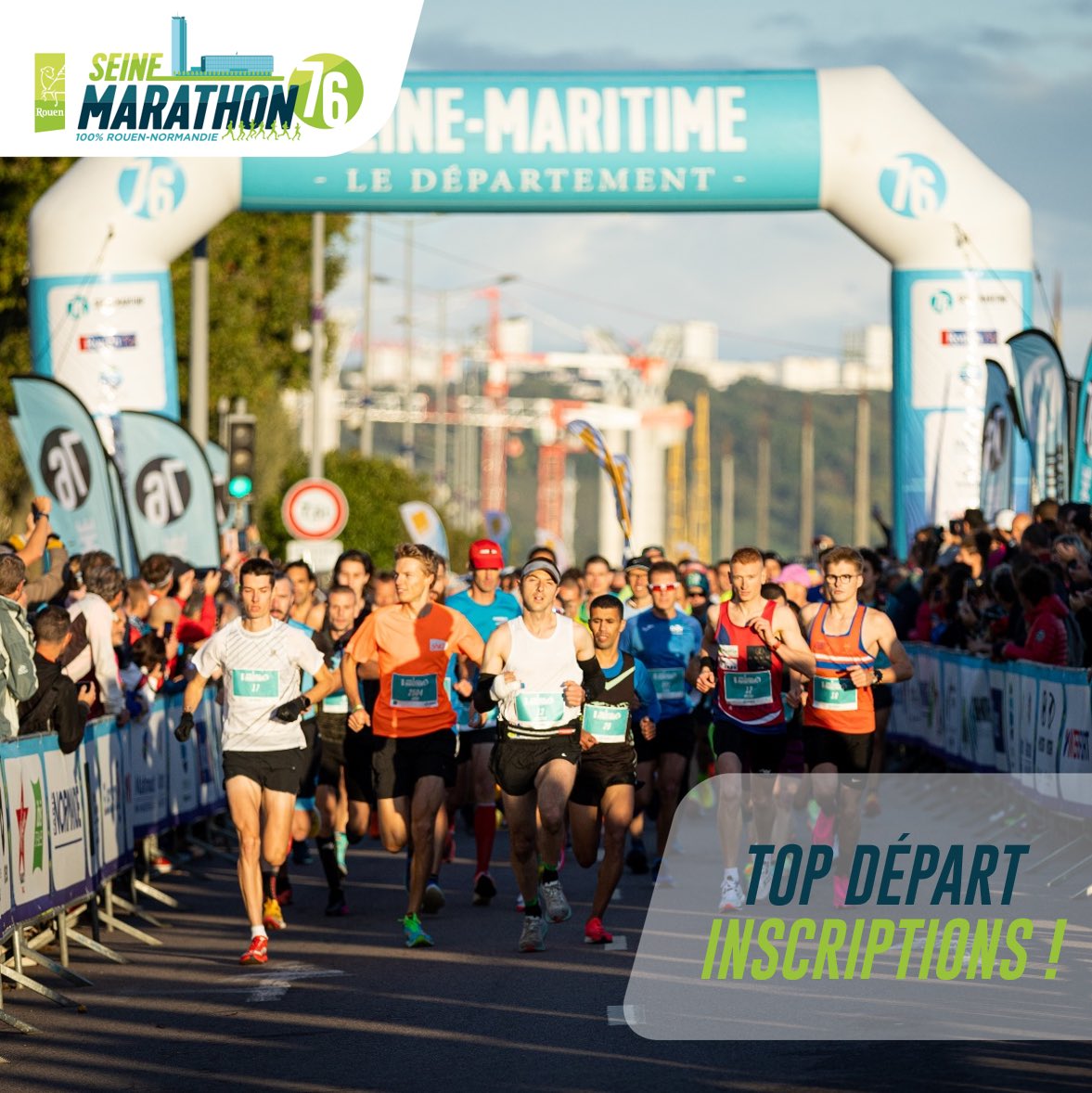 🚨Top départ pour la 5ème édition du Seine-Marathon 76 ! 

🏃Marathon, Semi, 10KM de Rouen et 5KM #néspourbouger by @matmut 

📅23 &amp; 24 septembre

📍Départ et arrivée à <a href="/Rouen/">Ville de Rouen</a> 

N'attendez plus et participez au festival running de la rentrée 2023 ! 

GO👉 bit.ly/inscriptionsSM…