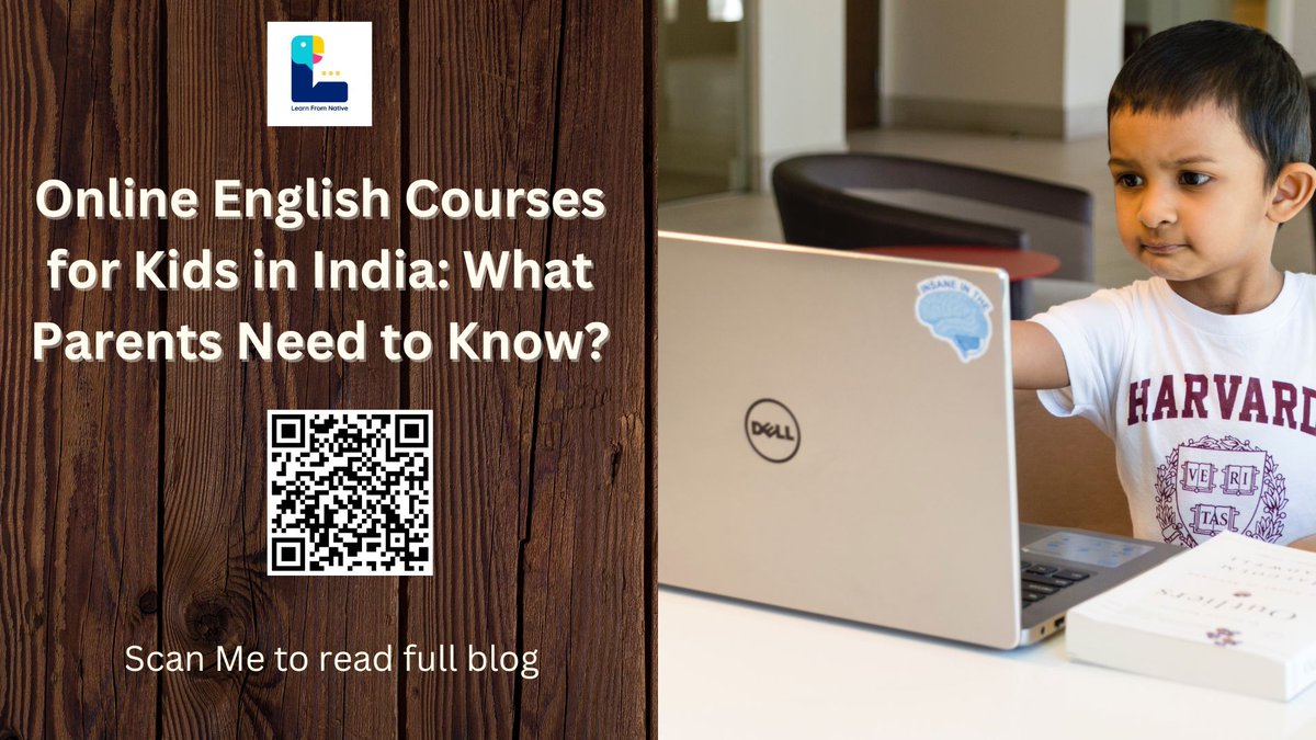 LearnFromNative's tweet image. Is your child struggling with English? Check out our latest blog post for everything parents in India need to know about online courses for kids! 📚🌎 #OnlineLearning #EnglishCourses #India #learnfromnative