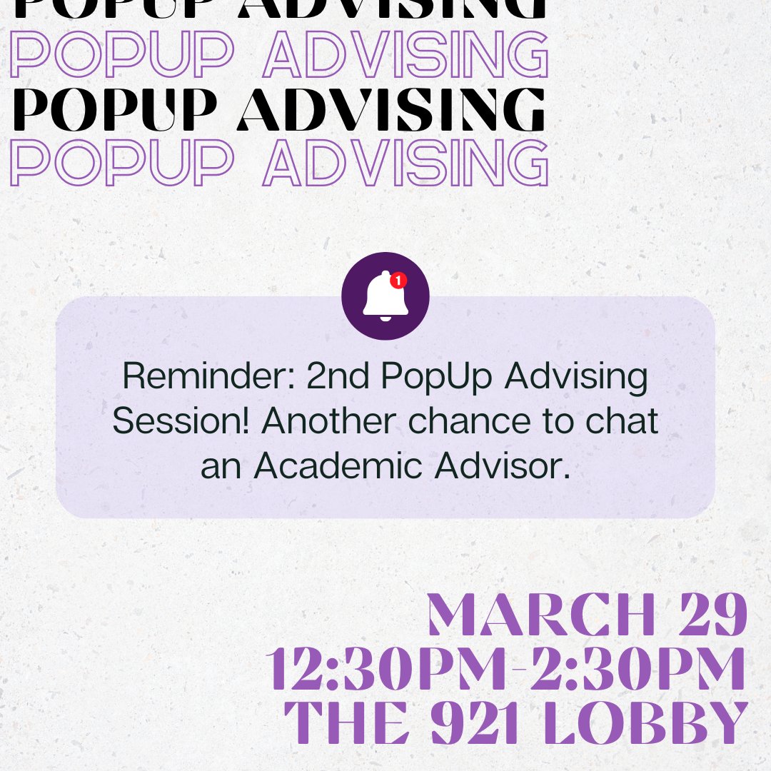 bentleyadvising's tweet photo. Start planning early for registration! PopUp Advising is here to help. https://t.co/xyR0uQ3VFb