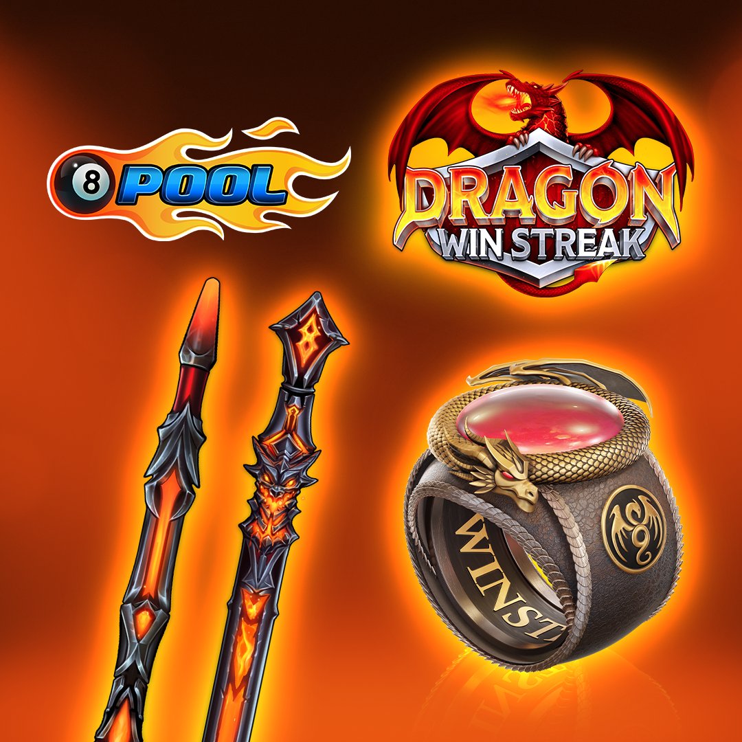 8ballpool's tweet image. The #DragonWinStreak is back! 🐉 💥 🎱

With an exclusive Cue and Ring, plus #IceAndFire Frostblaze Boxes with increased Fire Tokens! 🧊 🔥 🎁

Event &amp;amp; prize info » 8ballpool.com/news