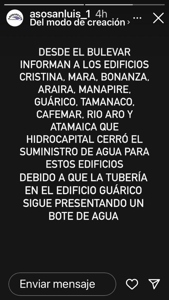 marisabellava's tweet photo. @HidroCapital2 buenos días, desde el pasado viernes 24 se rompió la tubería frente al edificio Guarico boulevard de El Cafetal altura de San Luis. Toda la zona está afectada, Uds vinieron el sábado pero no quedó bien el trabajo tiene una fuga. Necesitamos que se solucione 🙏🏻 https://t.co/z0wKoqGzA5