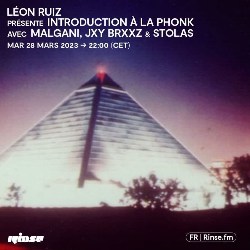 malganimane's tweet photo. Introduction à la Phonk, ce soir 22h sur @RinseFrance 🎙️

Talk show de 1h host by Leon Ruiz 
Avec @jxybreez @Stolasmane https://t.co/fBv6zTQpDg