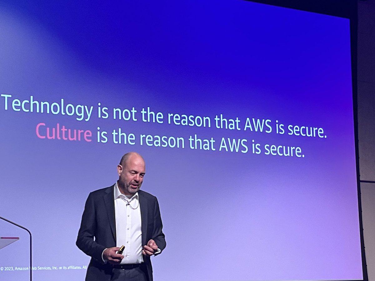 patcho2005's tweet image. Security is part of our culture #awscloudday