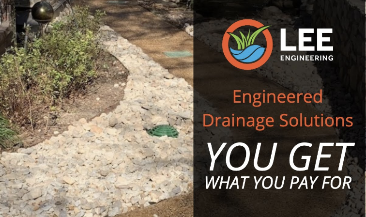 Lee_Since1971's tweet photo. As with most things in life, you get what you pay for when it comes to landscape drainage solutions. At LEE, we pride ourselves on providing engineered drainage design using high-quality materials! 

Check out our Youtube video to learn more: 
https://t.co/SPAzwIsPCW https://t.co/HR00BnG4RN