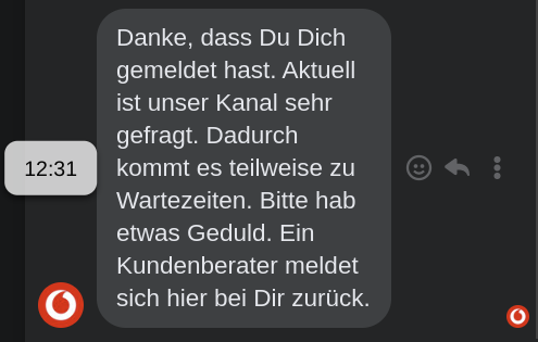 MyChaOS87's tweet photo. @vodafone_de tja da ist seit 12:31 also nach bald 3h folgendes, ich glaub das wird hier alles nix... https://t.co/Fl7bhlZ8IX