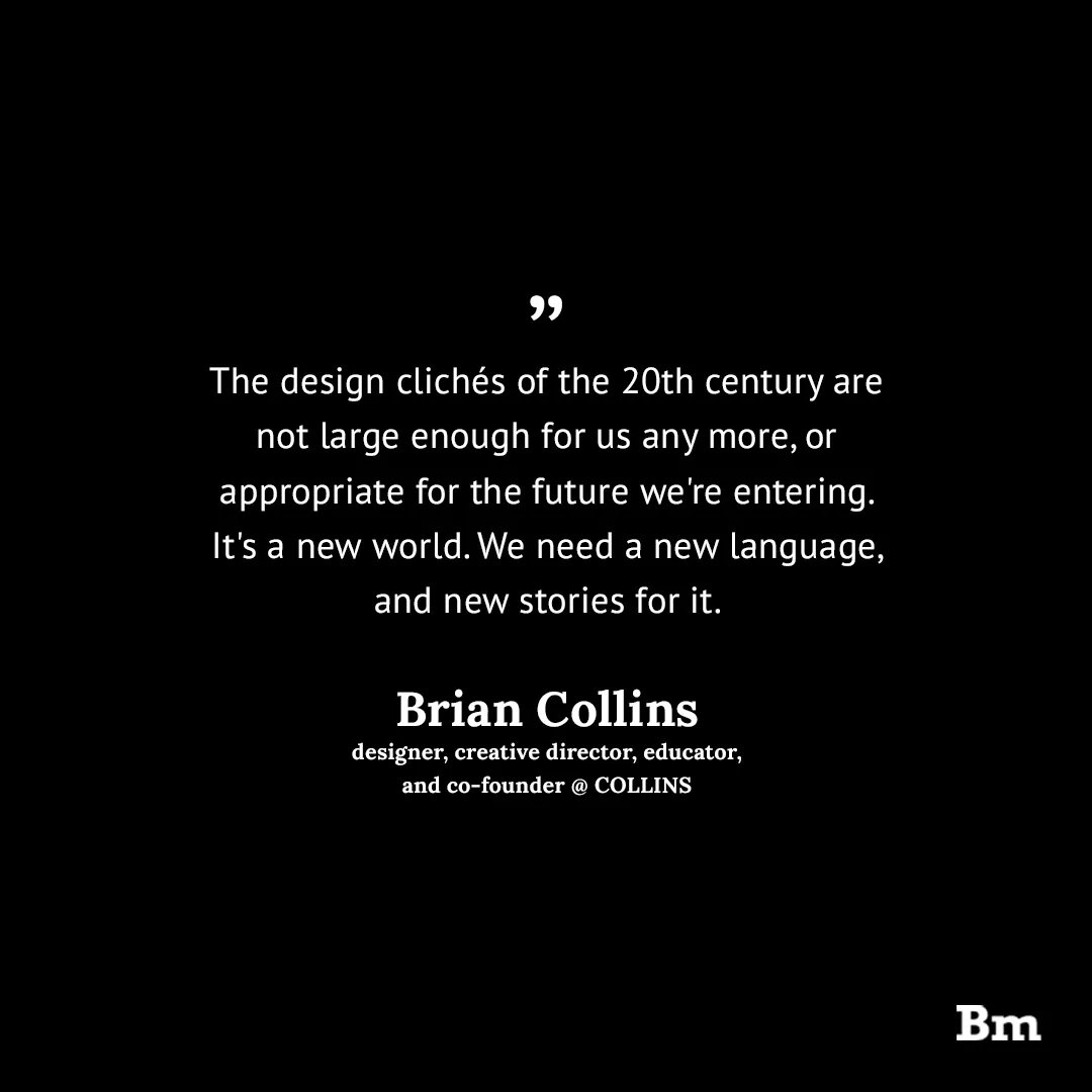 brandingmag's tweet photo. Language is a window. It reveals and reflects. Rather than trying to stick our heads out the window and see what’s going on, we should be looking at the landscape outside of it. https://t.co/bBWr6UvENq
@briancollins1 @wearecollins #design #branding #creativity #brandlanguage https://t.co/GyY9kpbMFB