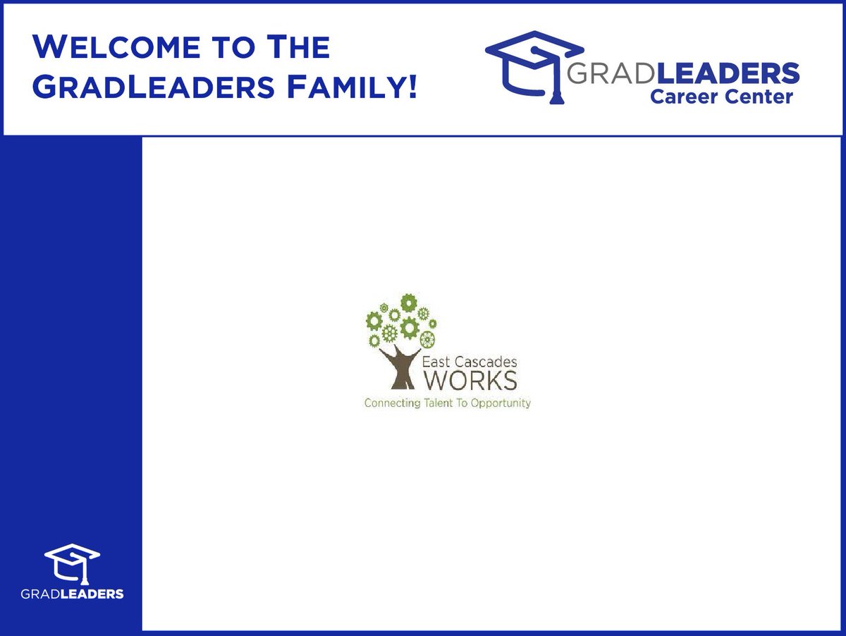 NEW PARTNER SPOTLIGHT!
GradLeaders is pleased to welcome @eastcascadesworks to our network. ECW and their providers will be using GradLeaders Career Center to provide area youth career readiness support and track program outcomes. 
#workforcedevelopment #youthservices