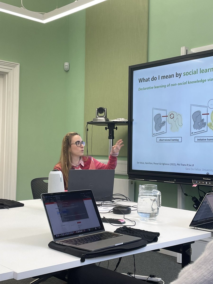 PaolaPinti's tweet photo. It was great to have @Sara_De_Felice over at @BirkbeckBabylab and hear all about her fantastic work on social learning 🧠 Very relevant for our next projects on children! 💫 https://t.co/c25v3HV0uV