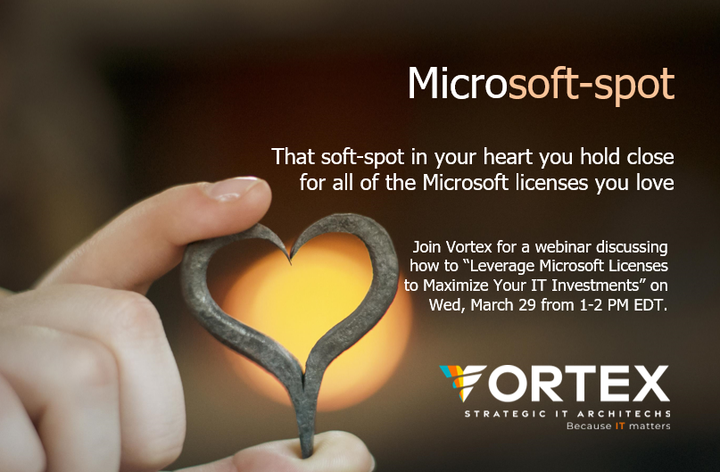 vortexmsp's tweet photo. RSVP for Vortex Webinar Entitled “Leveraging Microsoft Licenses to Maximize Your IT Investments” on Wed, Mar 29th at 1 PM EDT https://t.co/CtZaYTJxp8 https://t.co/y4iIHylFiF
