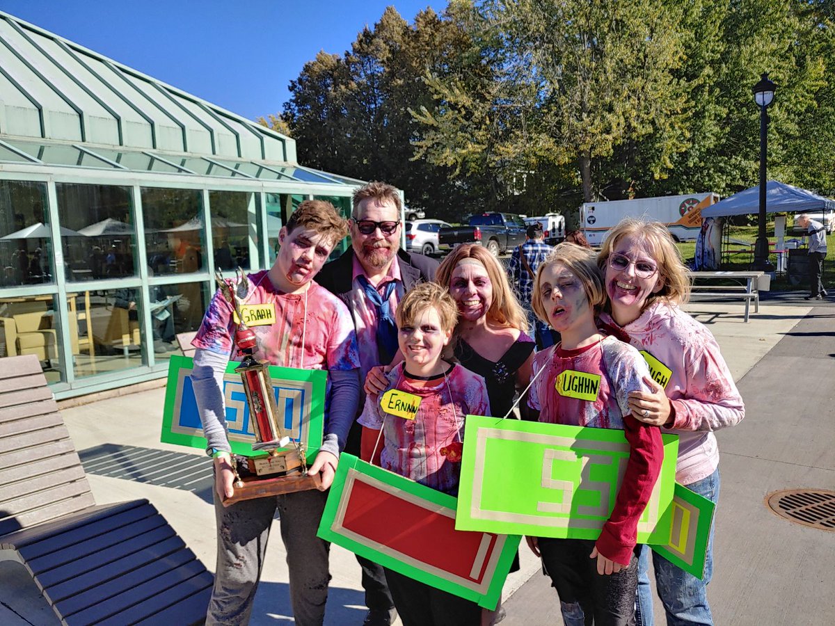 zombemunky's tweet photo. @ZombiesPodcast still a new listener but loving the podcast even the old episodes.  You talk a lot about zombie walks and I wanna say they are super fun!  We did a price is right theme 🤣 and won first place! #zombiewalk #zombies #priceisright #firstprize https://t.co/raF3tj3rVW