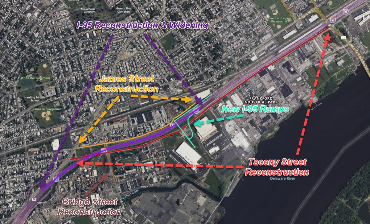 511PAPhilly's tweet photo. I-95 North Ramp to Bridge Street/Harbison Avenue (Exit 27) to Close Permanently Next Month in Northeast Philadelphia.🏗️
https://t.co/tKE9uQ3Onw

I-95 Ramp Closure Briefing: https://t.co/TcjhXBCbY2 https://t.co/24UYCbBYkI