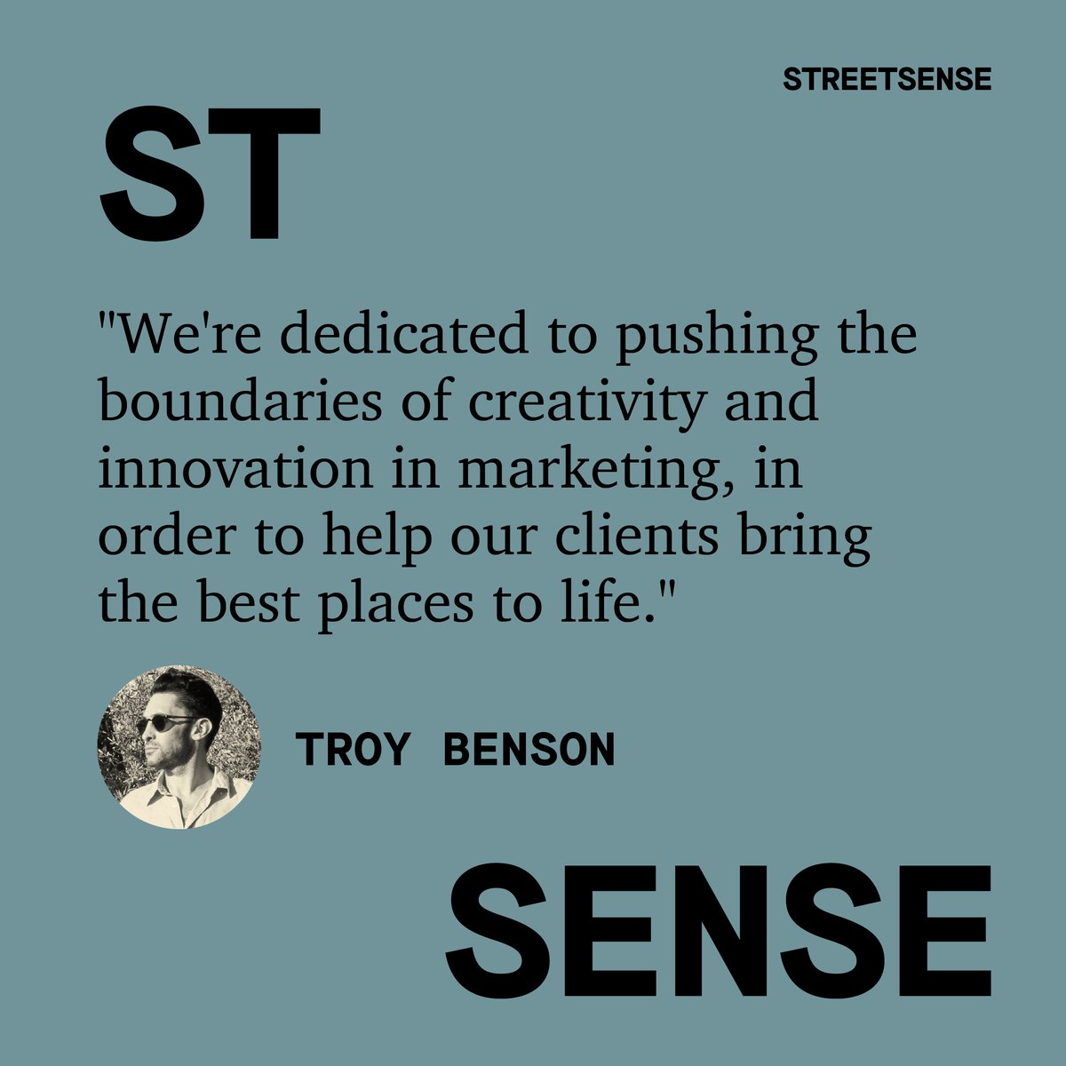 realstreetsense's tweet photo. Meet QuallsBenson founder Troy Benson in our latest Spotlight series as we sit down for a Q&amp;A to learn his story and talk about QB joining the Streetsense family. https://t.co/65hG4ydMMl https://t.co/AIFycfIgSE