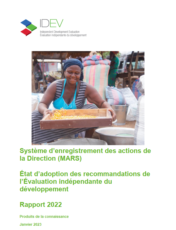 evaluationafdb's tweet image. Le rapport 2022 sur le Système d'enregistrement des actions de la Direction (MARS) a noté que l'alignement des plans d'action du @AfDB_Group sur les #recommandations s'est considérablement amélioré, passant de 90 % en 2020 à 95 % en 2021 &amp;amp; 96 % en 2022.
🔗tinyurl.com/2n53p4as