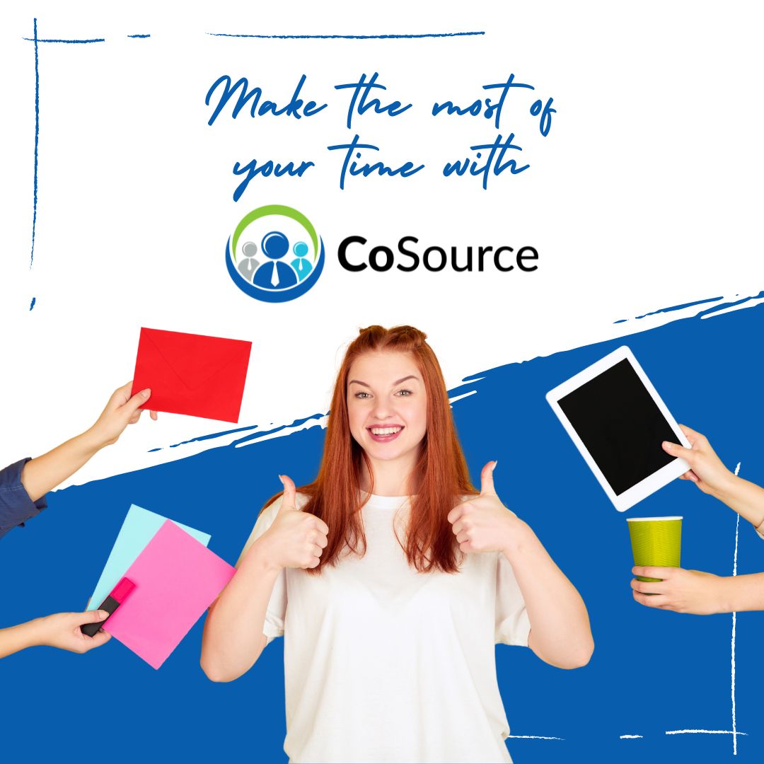 Imagine what you could achieve if you didn't have to worry about tasks like data entry or responding to emails. With CoSource, you can finally make the most of your time and focus on what matters most.

Reach out to us today and see how we can help you achieve your goals!