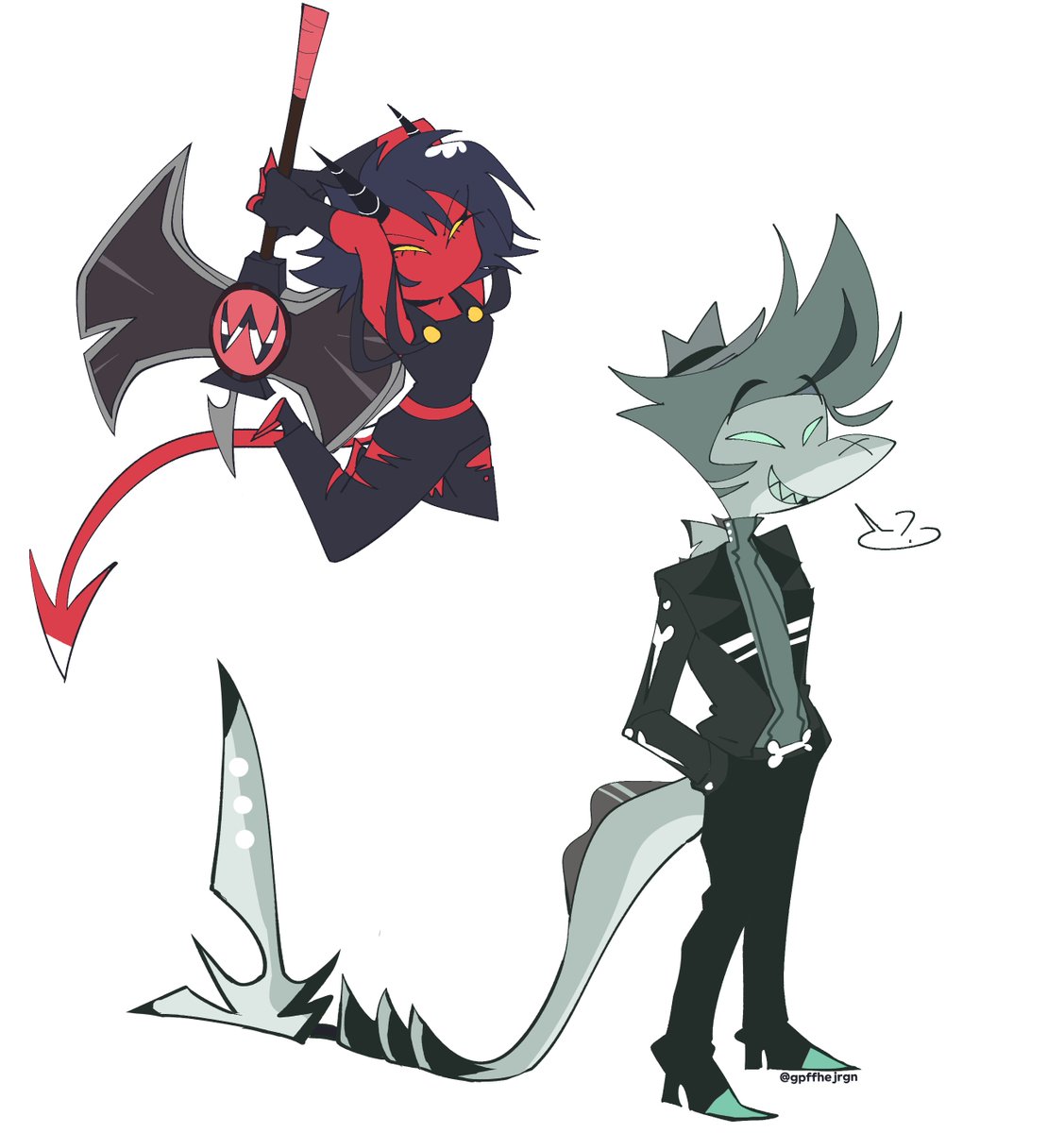 gpffhejrgn's tweet photo. #ItsChazTime #HelluvaBossChaz
Uploading Existing and New Art🦈✨ https://t.co/raTIMg7lKb