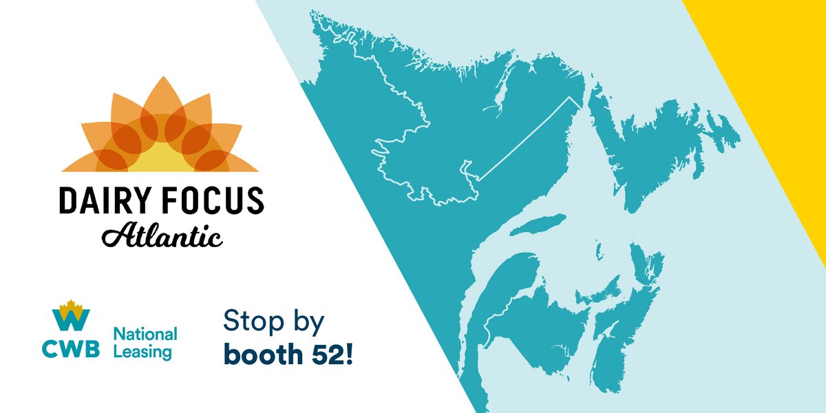 CWB National Leasing (@nationalleasing) on Twitter photo Calling all dairy farmers in Atlantic Canada!
If you're at the <a href="/Dairy_Focus/">Dairy Focus Atlantic</a> show this week, drop by and say hi to us at booth 52.
Our experts look forward to helping you find solutions for your equipment needs.
See you there! Calling all dairy farmers in Atlantic Canada!
If you're at the <a href="/Dairy_Focus/">Dairy Focus Atlantic</a> show this week, drop by and say hi to us at booth 52.
Our experts look forward to helping you find solutions for your equipment needs.
See you there!