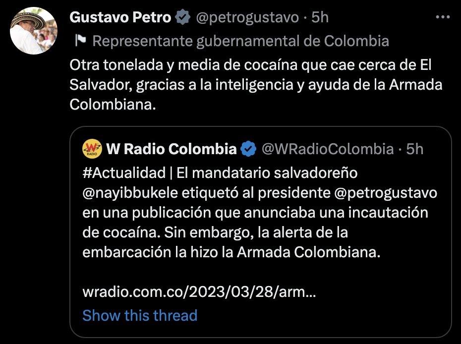 lanarizroj's tweet photo. @MauricioOrtizES @nayibbukele @petrogustavo https://t.co/6rBEoupA3w