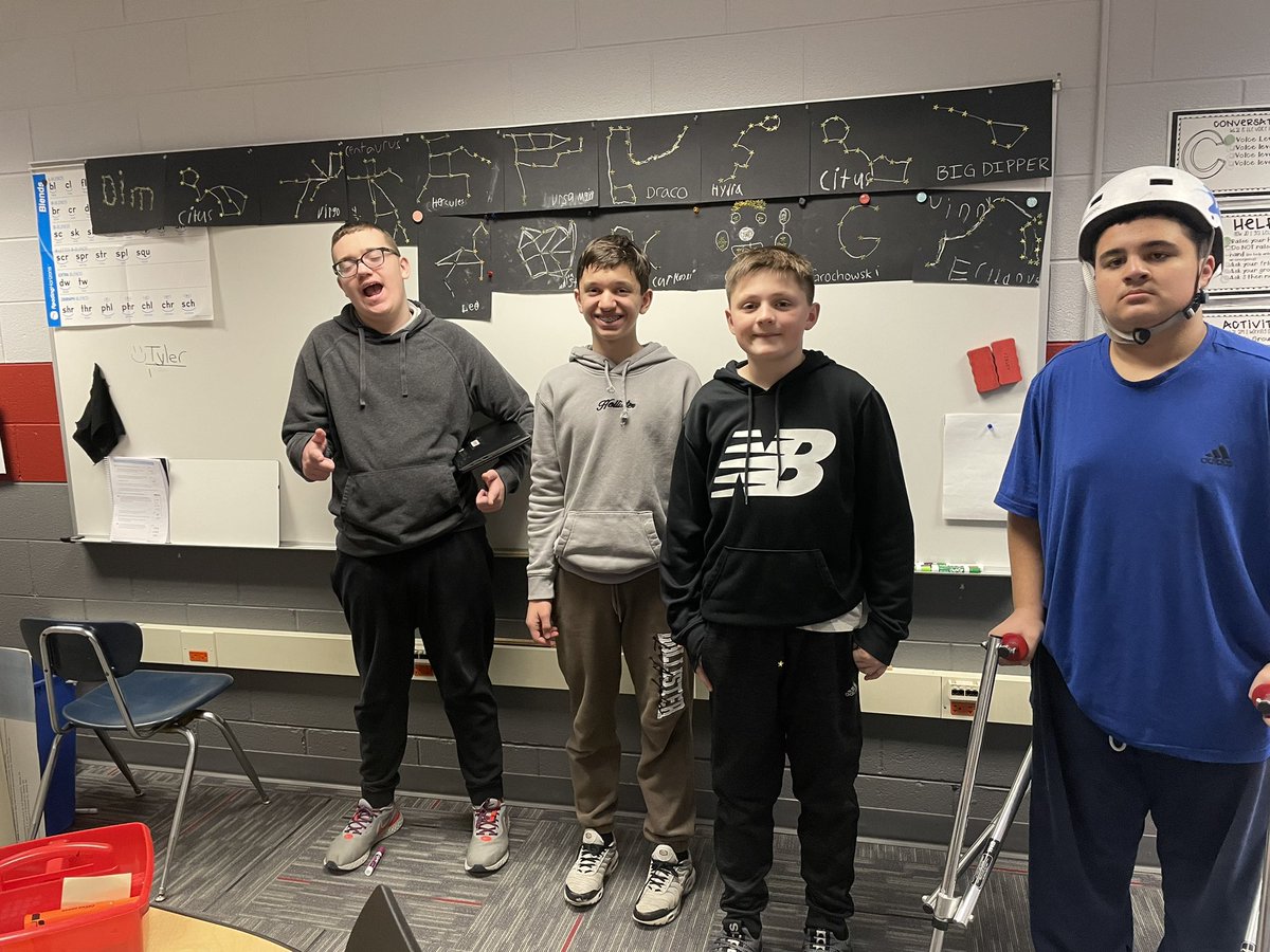 This class is out of this world!!! Creating constellations and learning about stars. #oqms #oqfamily #sd113a