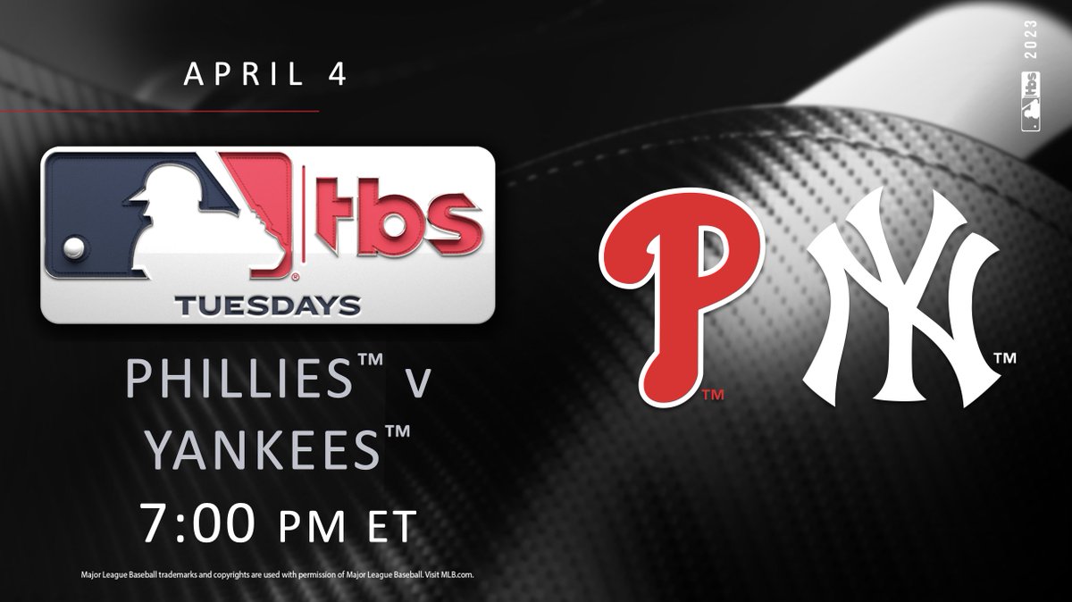 Warner Bros. Discovery Sports leads off 50th year of baseball on TBS with <a href="/Phillies/">Philadelphia Phillies</a> vs. <a href="/Yankees/">New York Yankees</a>  — Tuesday, April 4 at 7 p.m. ET  ⚾️

Full Release: wbd.com/warner-bros-di…