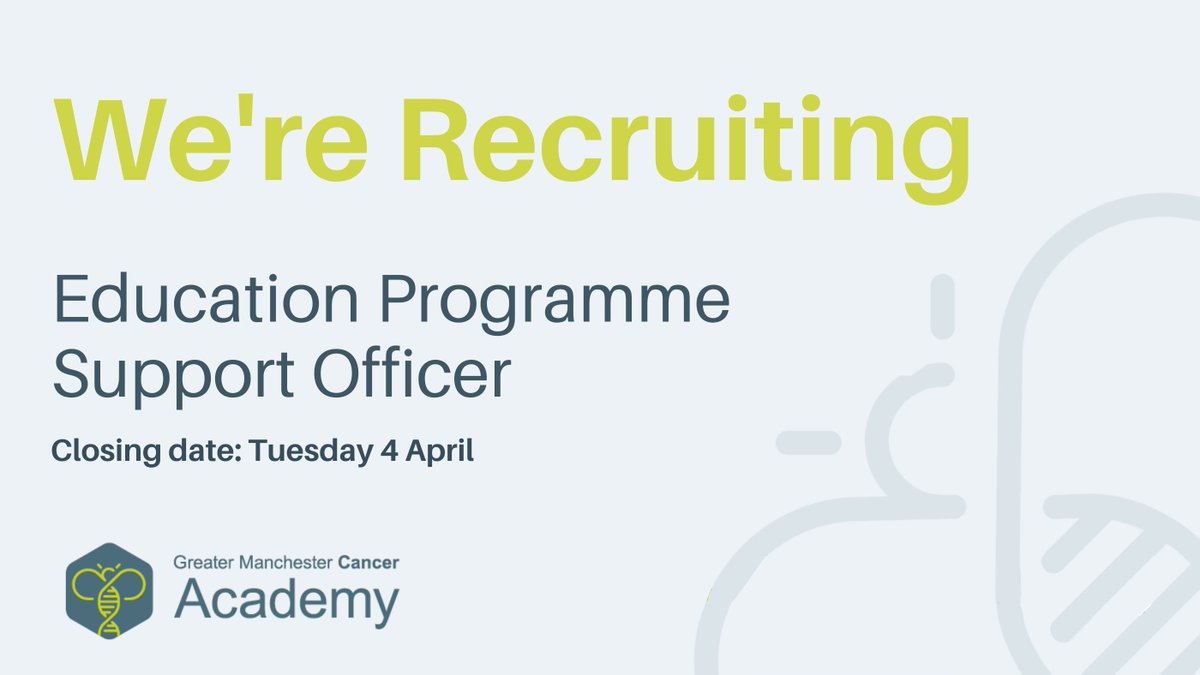 WE'RE RECRUITING! 

Follow the links to find out more about these roles:

Education &amp; Marketing Coordinator: bit.ly/3nprtjc
Education Programme Support Officer: bit.ly/3JQmbEW
Education Manager: bit.ly/3Zh5Rmg
Practice Educator: bit.ly/3LZs5X2