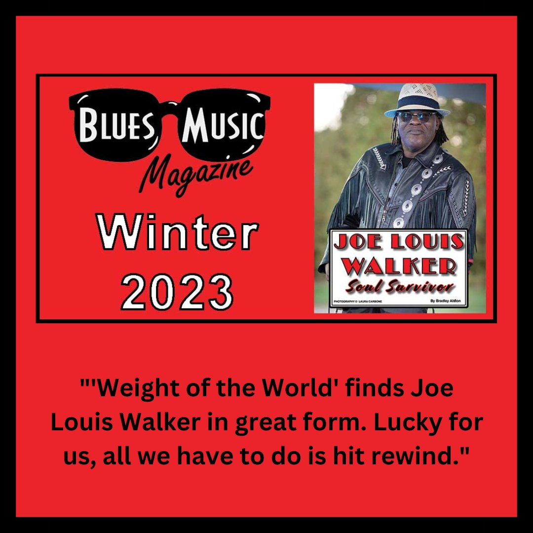 Joe Louis Walker (@jlwofficial) on Twitter photo The latest issue of <a href="/BluesMusicMag/">Blues Music Magazine</a> has an interview with Joe & review of his new record 'Weight of the World', out now on <a href="/40belowrecords/">Forty Below Records</a>
Visit fortybelowrecords.com/store to get your copy today!
#bluesmusic #randbmusic #soulmusic #joelouiswalker #weightoftheworld #40belowrecords The latest issue of <a href="/BluesMusicMag/">Blues Music Magazine</a> has an interview with Joe & review of his new record 'Weight of the World', out now on <a href="/40belowrecords/">Forty Below Records</a>
Visit fortybelowrecords.com/store to get your copy today!
#bluesmusic #randbmusic #soulmusic #joelouiswalker #weightoftheworld #40belowrecords