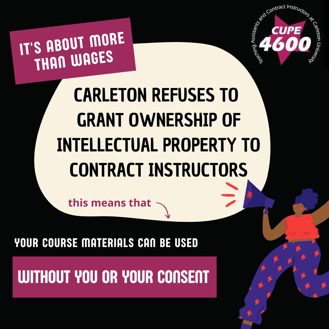post_esther's tweet image. #CarletonStrike @CU_President @jerrytomberlin It's about more than just wages! @cupe4600 #cupe4600