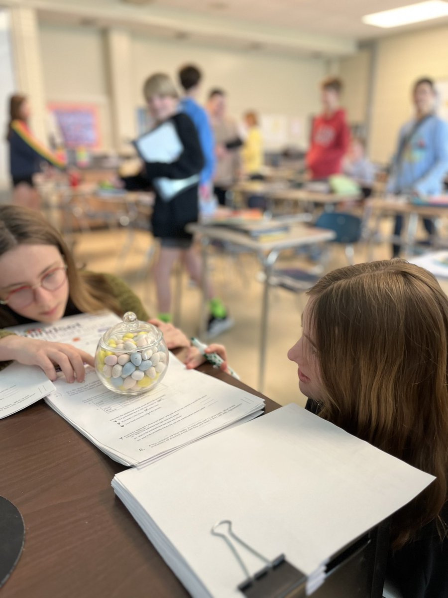 It’s <a href="/CadburyUK/">Cadbury UK</a> Egg Season AND volume season! Put them together and we have VERY engaged students competing in a friendly estimation challenge. Competition ends April 14th, and winner walks away with the jar contents. What information would you want/ questions would you ask?