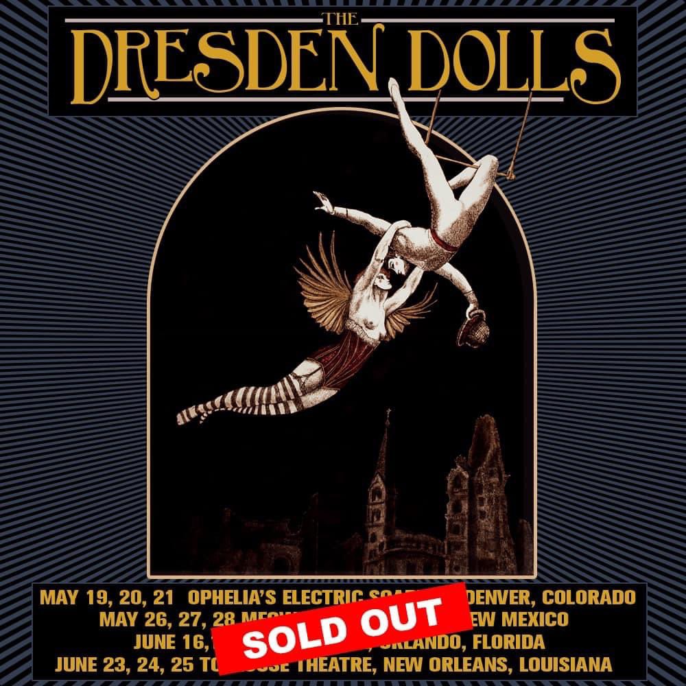 THE @DRESDENDOLLS FOUR-CITY RESIDENCY IS 100% SOLD OUT, and we have been trying hard to combat scalpers. DO NOT TRUST RANDOM PEOPLE! We’ve partnered with an anti-scalping platform called Lyte. If you have tickets/want to get on the waitlist, go here: dresdendolls.lyte.com ♥️