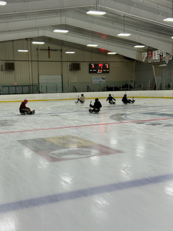 Thank you @PHECanada for the Access to Action Grant that helped students from BMHS visit the Sandy Wickens Memorial Arena to take part in some sledge hockey and skating this afternoon. #sledgehockey @SeaMeRunNS #BMHS #TCRCE