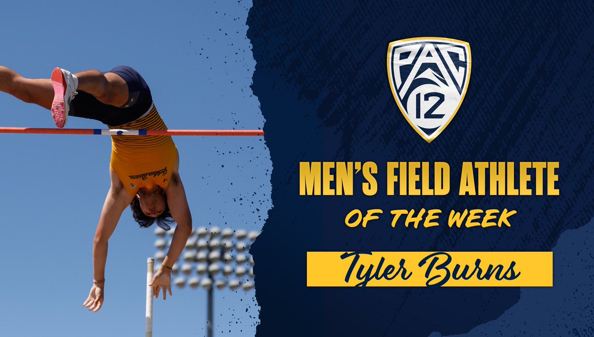 CalTFXC's tweet photo. The nation’s No. 2️⃣ pole vaulter takes the Pac-12 Men’s Field Athlete of the Week award!!

Tyler Burns leapt 5.55m (18-2.5) at the Aztec Invitational to become the youngest Golden Bear EVER to reach that height and rise to third-best in program history. ✈️😤

#GoBears🐻 https://t.co/6QZFlvZaCI