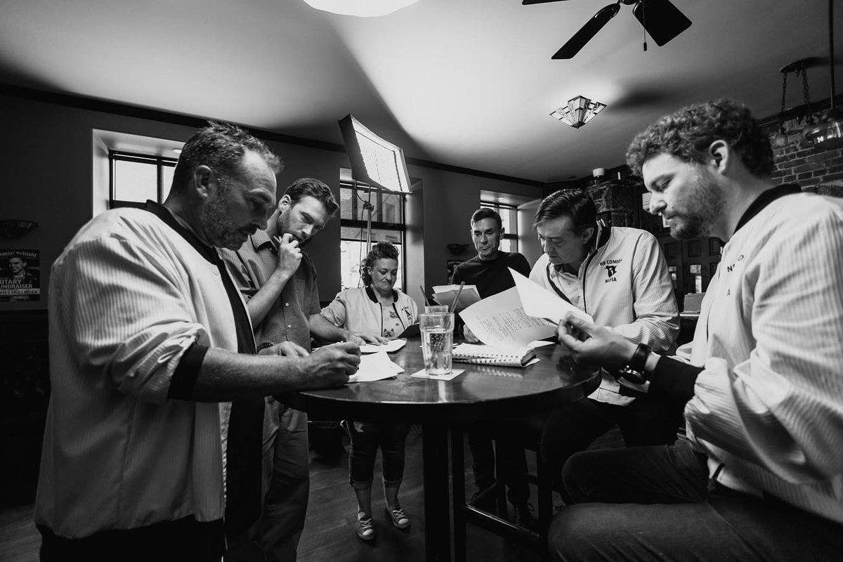 jamesmullinger's tweet photo. It can sometimes be a serious business making something silly! On the set and behind the scenes of Brit Out Of Water, streaming now across Canada on @fibetv1.
Photographs: @MathieuSavidant #britoutofwater #canadiancomedy #sitcom #newbrunswickcomedy https://t.co/VVsTo4Y3Pi