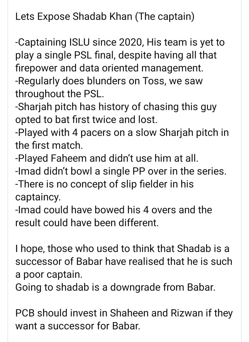 umargazar's tweet photo. #ShadabKhan 
#PCB 
#imrankhanPTI 
#najamsethi https://t.co/OQaGzdpYCg