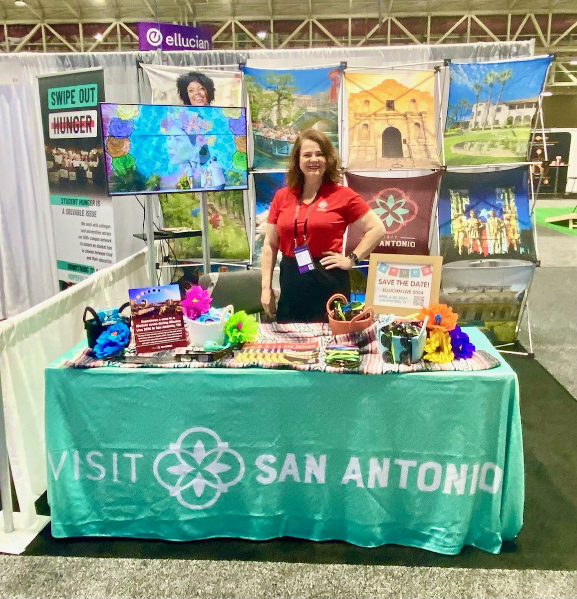 MeetinSA's tweet photo. We're at @EllucianInc Live 2023!
Come say hi at our booth 841 — we're giving out glasses and promoting the total solar eclipse happening April 8, 2024, in @visitsanantonio.
#MeetinSA #VisitSanAntonio #eventprofs #meetingprofs #eventtech #elive23 #EllucianLife https://t.co/YnUObOzkKH